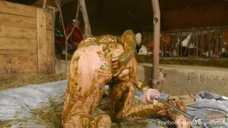 Wicked Betty In The Manure Channel - Slurry bath, Masturbate (HD)-5