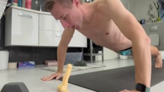 Bisexual Workout and dildo fucking ejboytoy’s ass-1