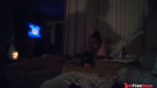 Jerking Off To My Roommate While She Is Playing Video Games In Her Black Panties-9