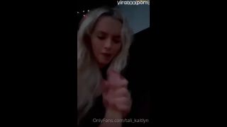 Tali Kaitlyn Tali Kaityn Teases with Sloppy Road Head Blowjob Video  Moaning-0