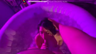 Blowjob Pov POV - I excite my best friend and we fuck in the public jacuzzi at night - Part 2-8