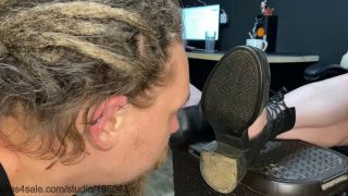 online clip 30 bdsm gag manga femdom porn | Muddy heeled sandals licking after the date and trampling in the end | bdsm porn-1