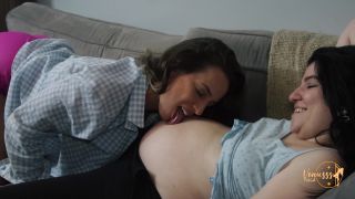 Venusss Fetish - Licking and exploring a pregnant belly - Lesbians-8