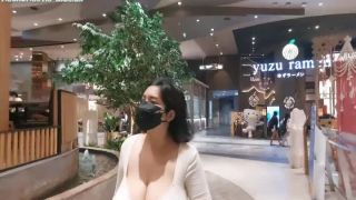 candid – asian chick with massive 42J´s walking in public mall braless wow! bigtits -9