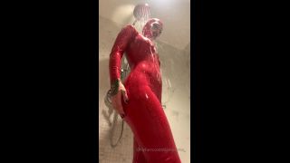 xxx video 44 Hot Latex In The Shower – MISTRESS DAMAZONIA, monster strapon femdom on fetish porn -3