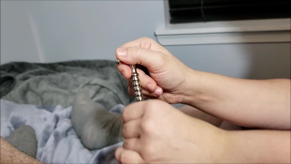 Urethral Sounding – Urethral Screw Sounding with Cumshot as Sound gets Dropped & Lost Inside! on cumshot 