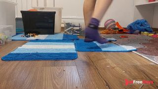 Sexy milf, hairy pussy, big ass, vacuum cleaner in empty house. Latina with big hairy tits.-2