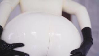 porn clip 17 Miss Ellie Mouse – Sexy Sounds of White Latex Catsuit on gangbang xxx slime fetish-0