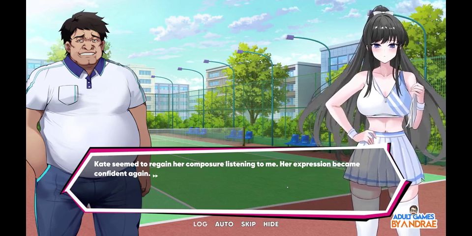 Hentai Visual Novel EP7 Fucking Kates Bushy Pussy - Academy Love Saga Tennis Angels Ex