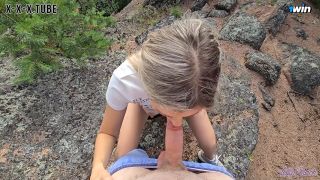  Amateur xxx Cum Extraction In The Mountains Sucked Off Instructor While Hiking  Letty Black -5