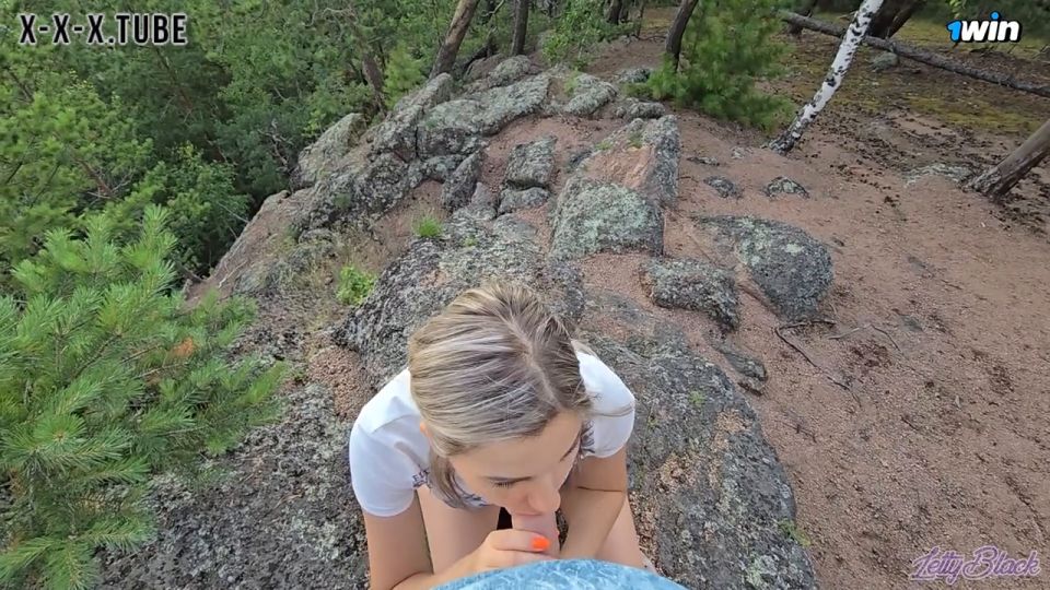  Amateur xxx Cum Extraction In The Mountains Sucked Off Instructor While Hiking  Letty Black 