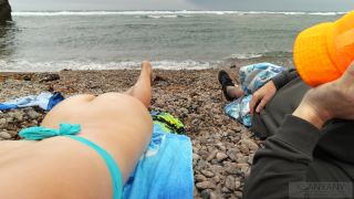 Amateur - Stranger Fuck Wife On Public Beach Ultra HD/4K - Public sex-9
