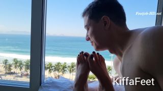 Goddess Kiffa – Copacabana Beach Public Foot worship and Footjob – Kiffa Feet Deusa Foot!-3