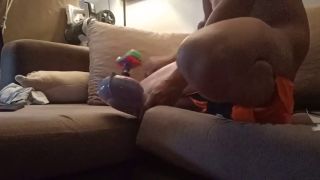 Masturbation Half Naked boy got horny while using his massager and cum-0