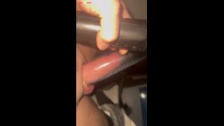 Pumping up my cock waiting for girlfriend to get out of shower-0