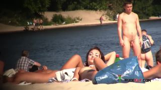 Nude teen friends expose themselves in the water  3-2