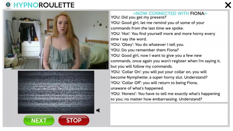 online porn video 32 Hypno-Roulette – Fiona Nympette – Guy continues to control the girl he met through skype on femdom porn ped socks fetish