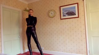 porn video 27 mature femdom feet Ariel Anderssen - Your Latex Catsuited Aunt, younger man on femdom porn-1