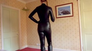 porn video 27 mature femdom feet Ariel Anderssen - Your Latex Catsuited Aunt, younger man on femdom porn-2