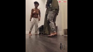 Dressing Room Voyeur Ebony Couple Dreads Way and Lyric Sky-3