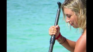 Hot beach girls paddle their surfboard Voyeur!-7