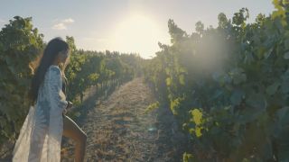 Daring Kiara Outdoor Masturbation in Vineyards-1
