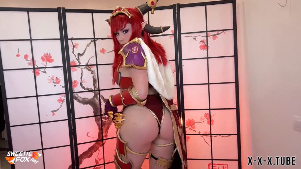 Fetish porn  Sweetie Fox  Sweetie Fox Of Hot Busty Alexstrasza From World Of Warcraft Deepthroats And Hard Fucks