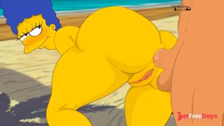 Marge sucked cock on the beach  The Simpsons New Animation Dsanimation HENTAI 2025-3