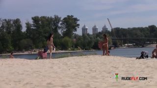 Nude Beach - Buxom French  girl-3