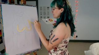 Heidiv - a naughty self portrait painting challenge-1