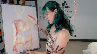 Heidiv - a naughty self portrait painting challenge-2