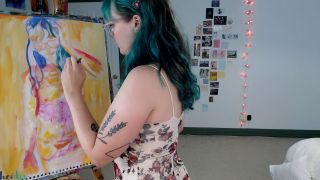 Heidiv - a naughty self portrait painting challenge-5