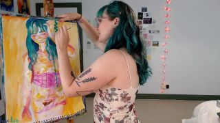 Heidiv - a naughty self portrait painting challenge-7