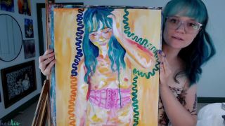 Heidiv - a naughty self portrait painting challenge-9