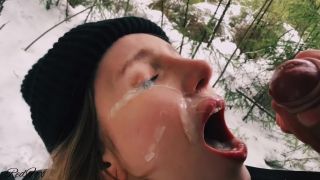 Red FoxBlowjob Outdoors In Winter Pussy Cute Teen Fucked In The Forest Red Fox-6