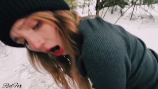 Red FoxBlowjob Outdoors In Winter Pussy Cute Teen Fucked In The Forest Red Fox-8