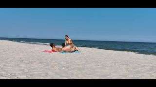 Sharing My Girl With a Stranger On The Public Beach  Threesome W...-3