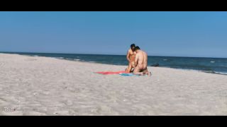 Sharing My Girl With a Stranger On The Public Beach  Threesome W...-5