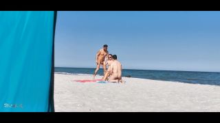 Sharing My Girl With a Stranger On The Public Beach  Threesome W...-6