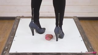 POV Cock stomp and cruel cockcrush in pumps with shoejob...-6