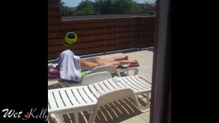 [Amateur] Wanking while my hot wife tanning her perfect ass. WetKelly-0