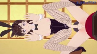Orgasm Ran Mouri Bunny Girl and I have intense sex in the casino. - Detective Conan Hentai-8