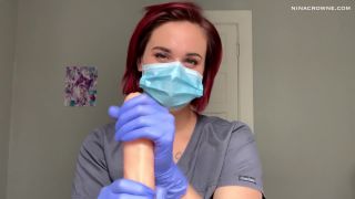 online adult video 48 Nina Crowne - Nurse in Respirator Gives Handjob on pov bald fetish-2