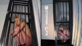 online video 8 lesbian nose fetish Bondage Life – Standing Cage Time Rachel Greyhound, bondage life on fetish porn-7