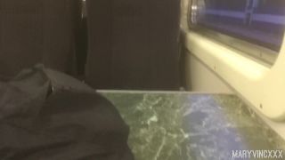 Teen makes a Public Blowjob in the Train  MaryVincXXX-2