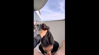 Brenda Trindade - Deepthroat Blowjob In Balcony - Latina-7