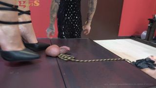 Miss Jane and Lady Chantal - Full weight ball and cock stomping*-5