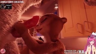Furry Animation My slutty stepsister pays me a bet by sucking my cock Hakya11 animation - Jazziuu-9