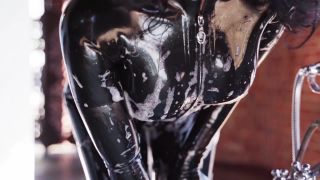 free porn clip 22 Miss Ellie Mouse – Black Latex Catsuit and Soap Suds - corset - brunette girls porn sock fetish-9