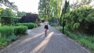 Public Nudity Teen Girl In Park Naked Exhibition-3